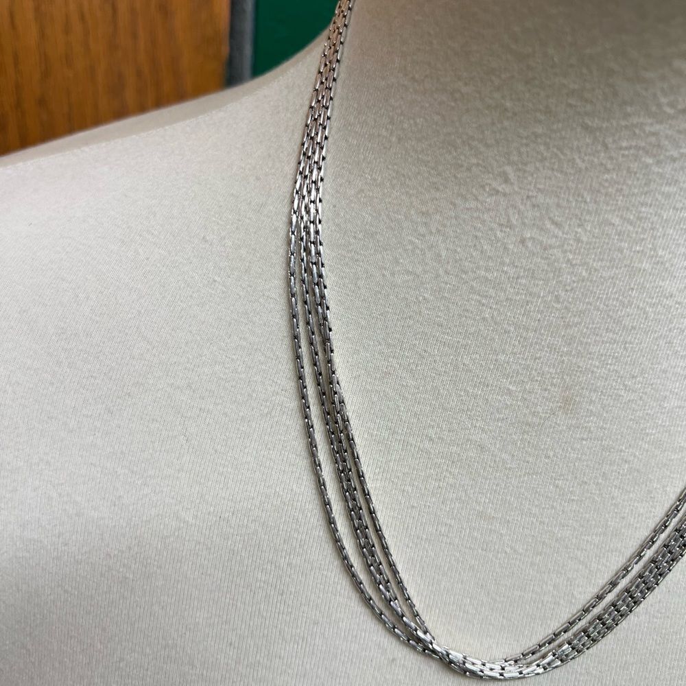 Premier Designs Silver Multi-Strand Necklace NWOT PDNK1 - Picture 4 of 5